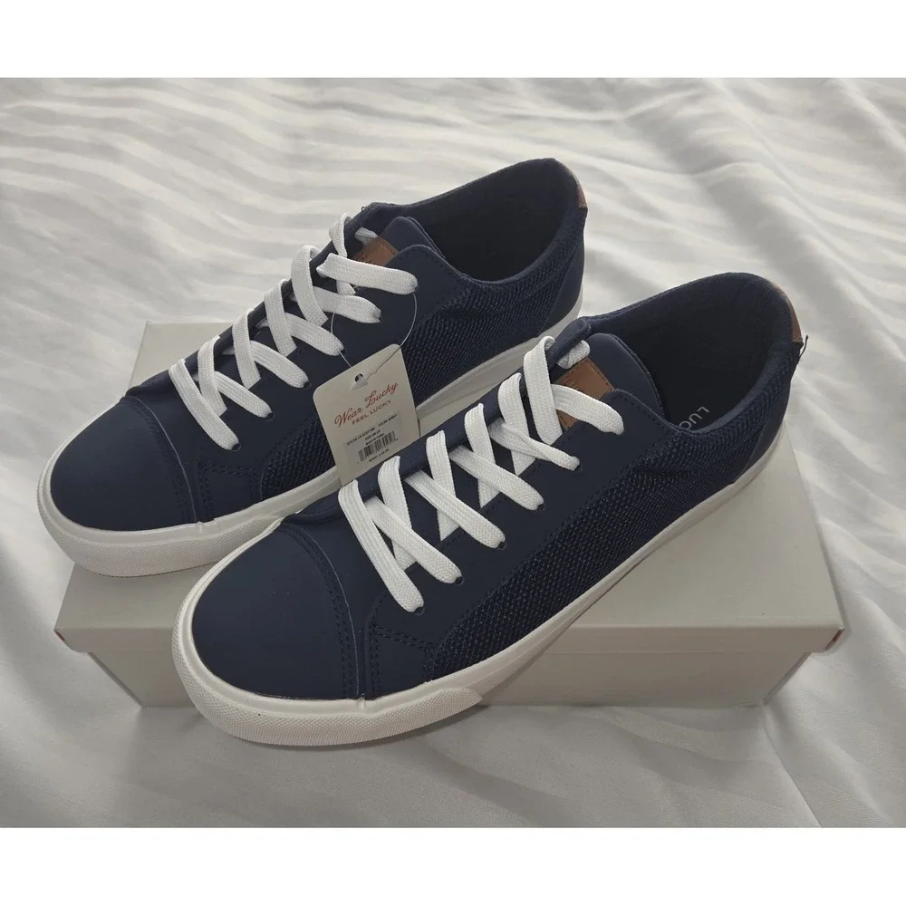 Lucky Brand Mens Navy Blue Mesh Low Top‎ Sneakers Navy  New Size 9